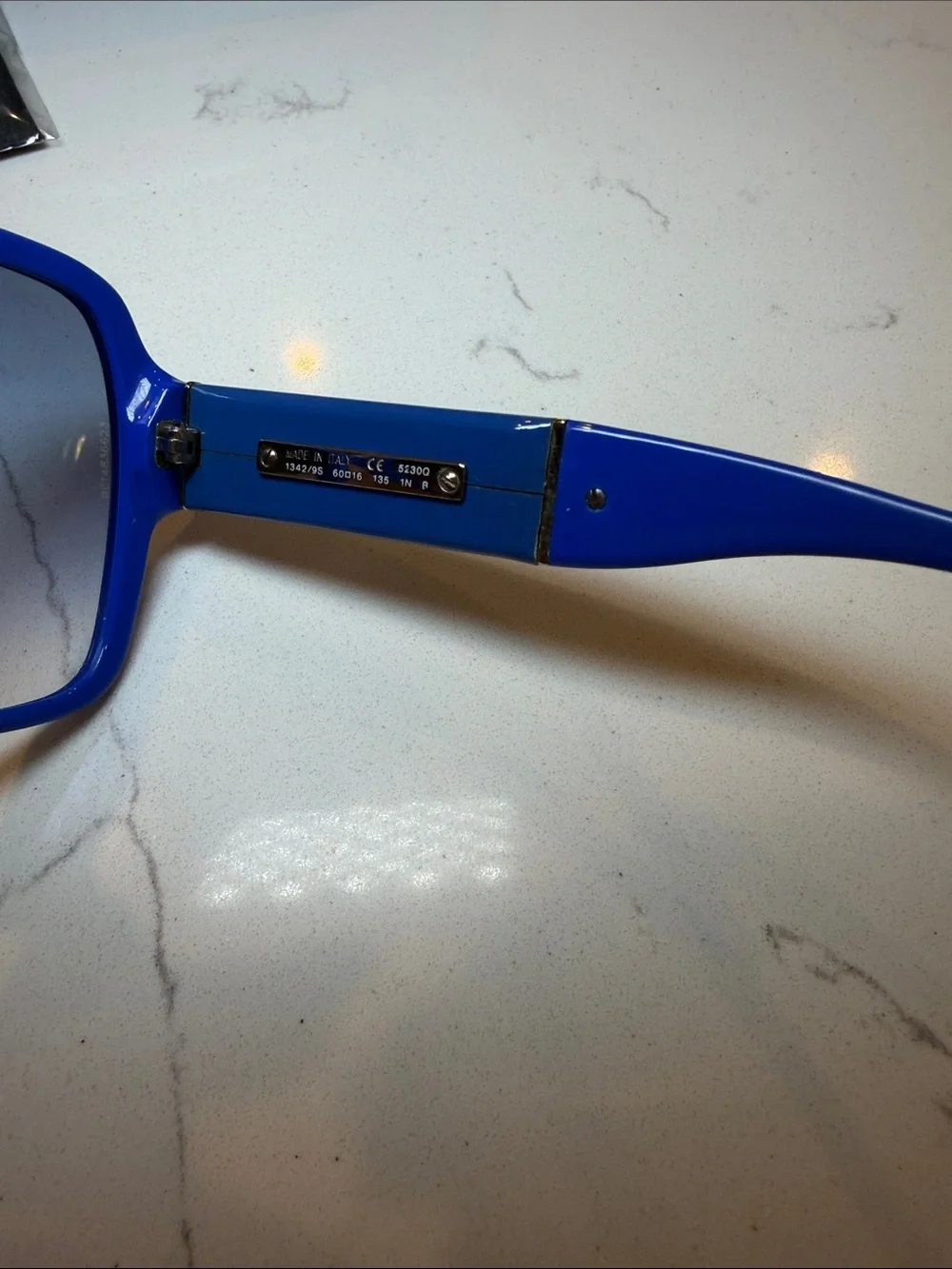 CHANEL Bright Blue CC Logo Sunglasses with Dark Lenses